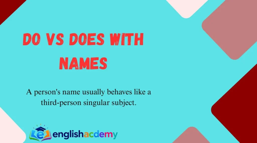 Do vs Does With Names
