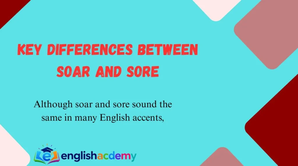 Key Differences Between Soar and Sore