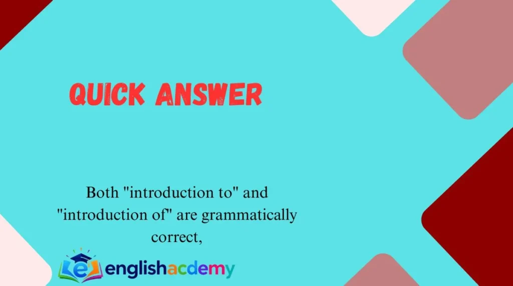 Quick Answer