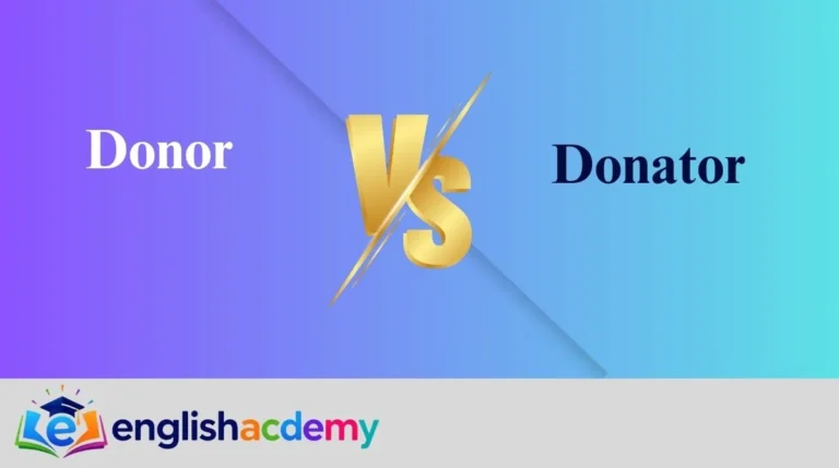Donor vs Donator
