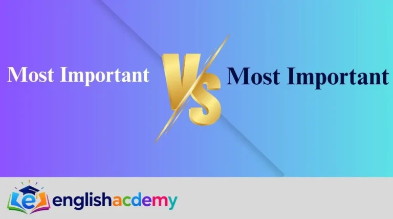 Most Important vs Most Importantly