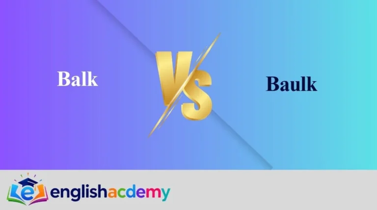 Balk vs Baulk